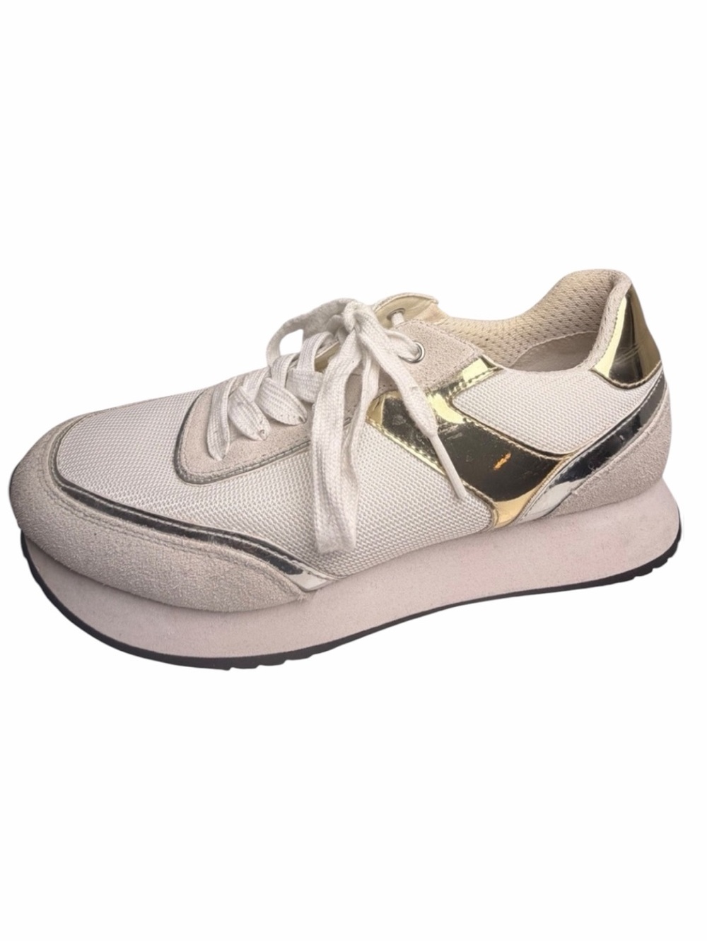 Geox D Doralea A Respira White Gold Comfort Walking Sneakers EU 40 US 10 - Picture 4 of 13